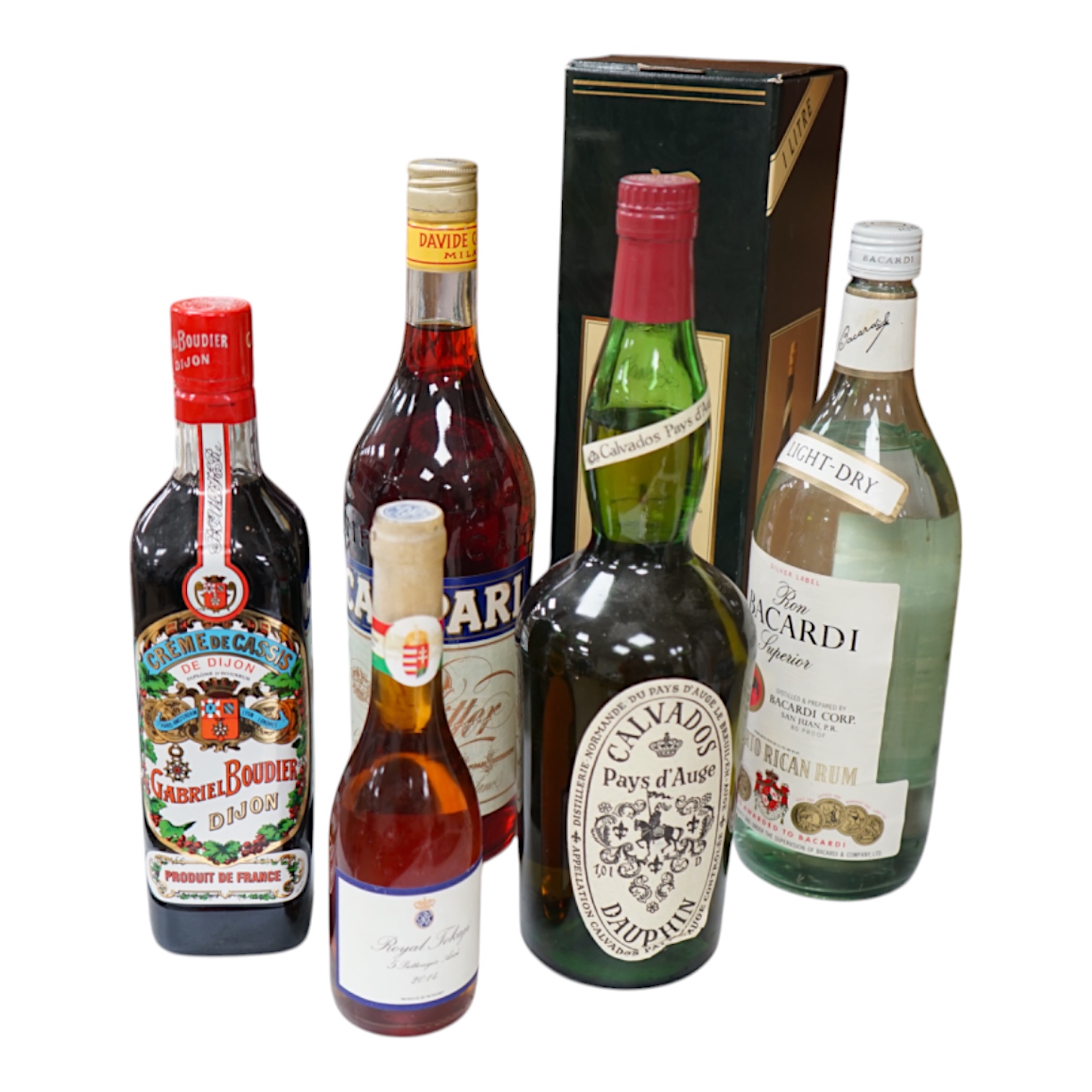 Six Assorted unopened spirits and liqueurs. Condition - unknown storage history